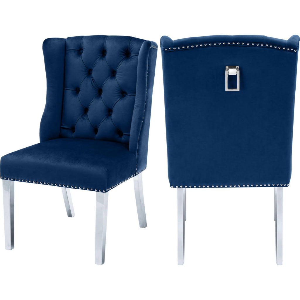Navy Velvet Dining Chair (Set of 2) R901