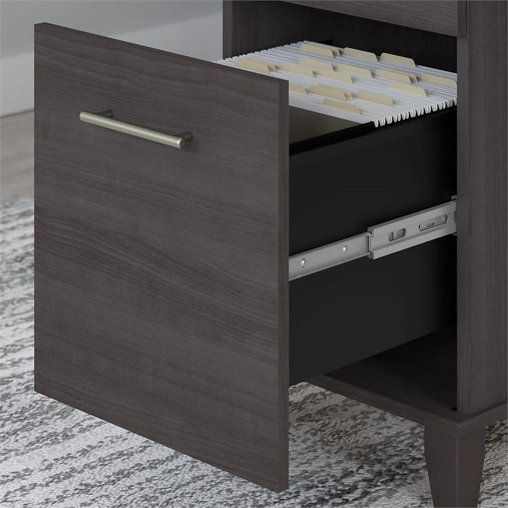 Sit to Stand Desk Set with Bookcase L39459