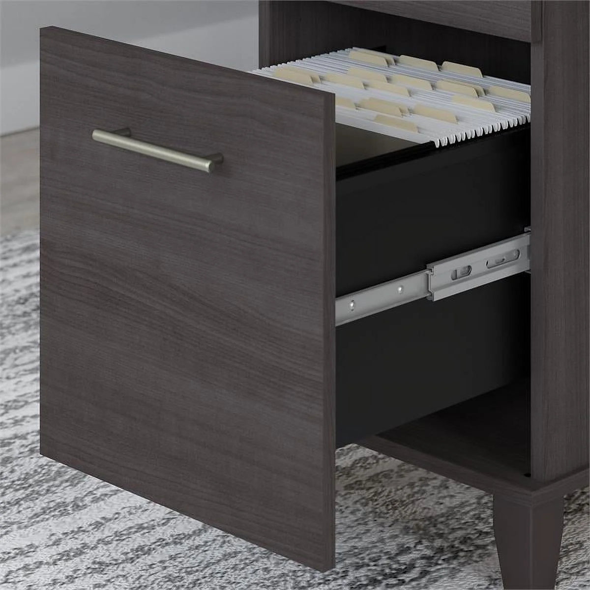 Sit to Stand Desk Set with Bookcase L39459