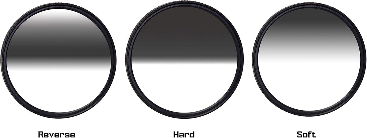 72mm Reverse Hard Soft ND8 Neutral Density ND 72 3 Stop Optical Glass Filter D3590