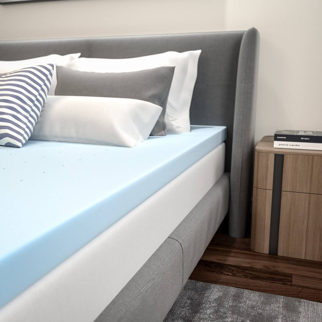 King 3 inch Cool Gel Memory Foam Mattress Topper H94845