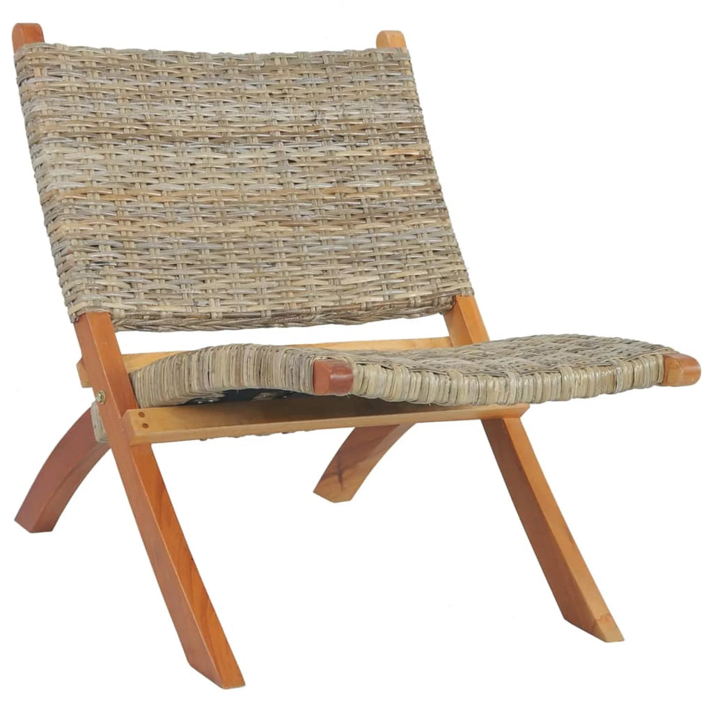 Kubu Rattan Mahogany Wood Frame Chair Q82374