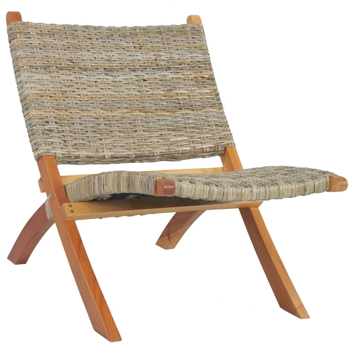 Kubu Rattan Mahogany Wood Frame Chair Q82374