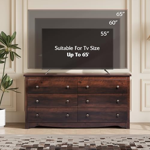 Black 5 Drawer Wood Dresser J6707