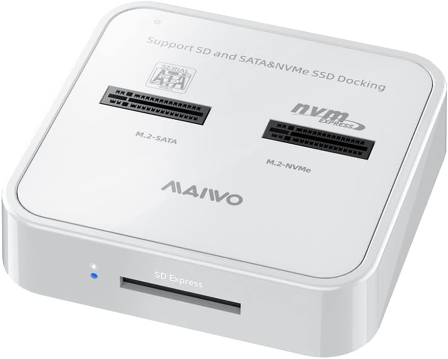 2 Bay M.2 NVMe SATA Docking Station with USB3.1 GEN2 Card Reader F69711