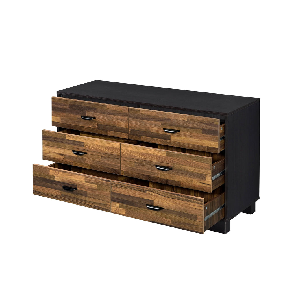 Walnut 6-drawer Dresser X8244