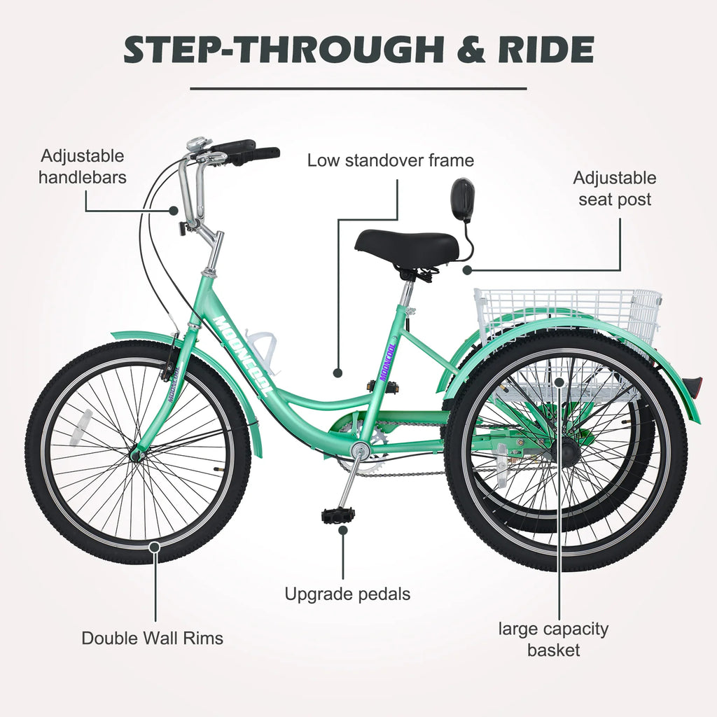 24 Single Speed Tricycle with Basket Q86850