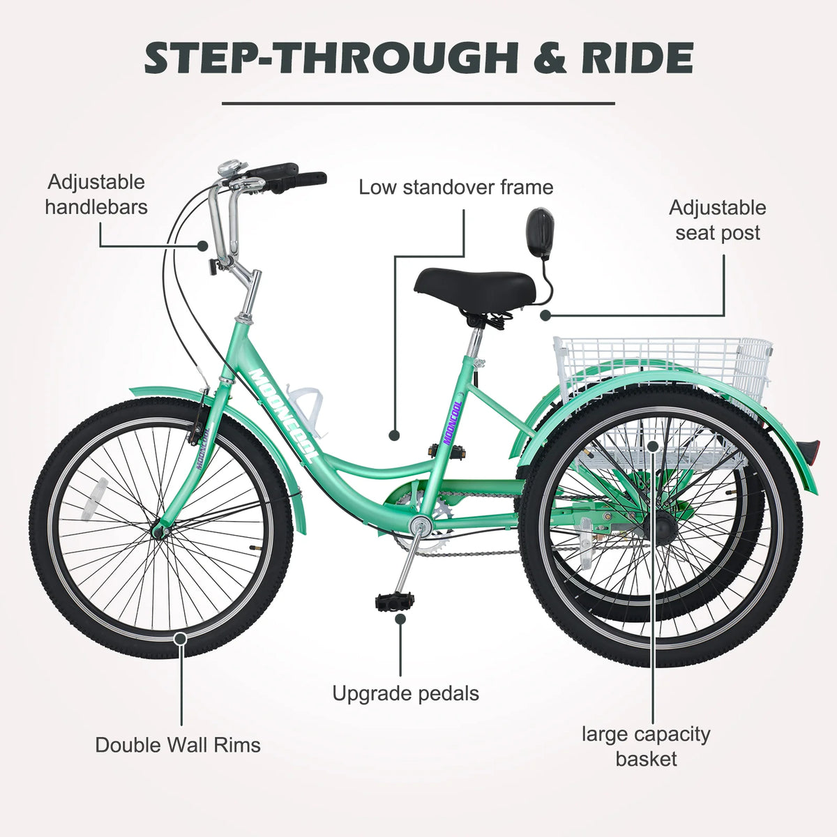 24 Single Speed Tricycle with Basket Q86850
