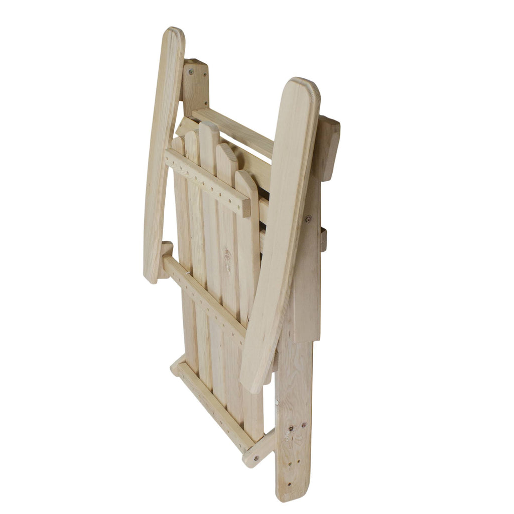 Natural Brown Folding Wooden Adirondack Chair J639