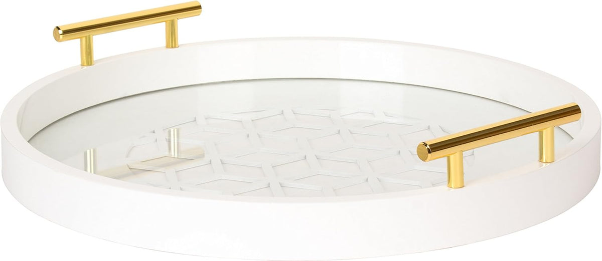 Sand Light Brown Round Decorative Tray P68388