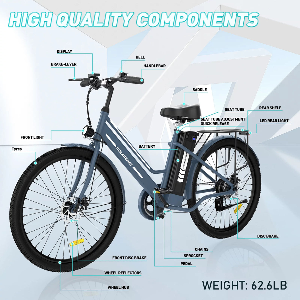 500W 36V 12AH Electric Bike E548068
