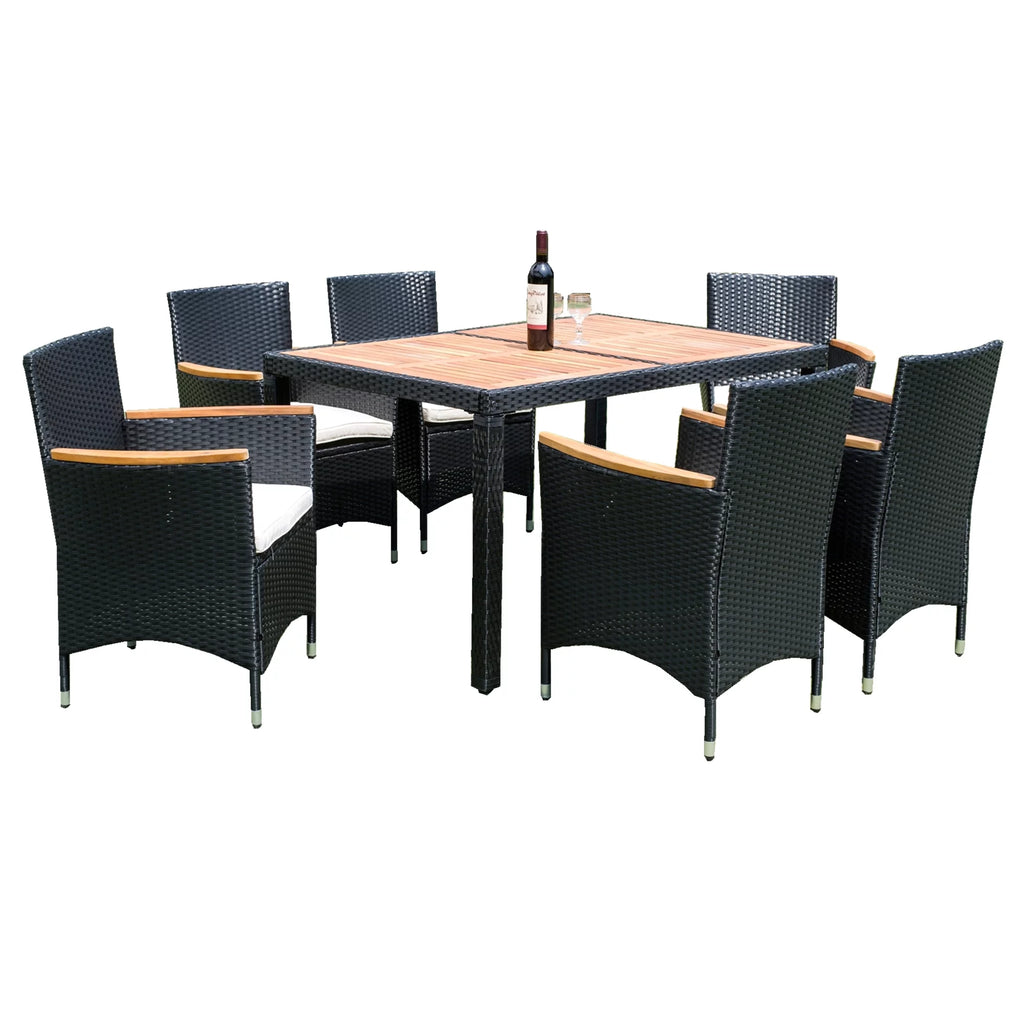 7-Piece Outdoor Patio Wicker Dining Set H5775