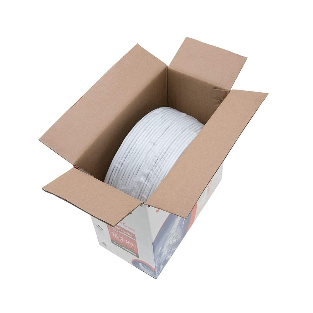 Bulk 18/2 Shielded Stranded Conductor Alarm Control Cable 500ft (FTP) Pack of 2 F788176