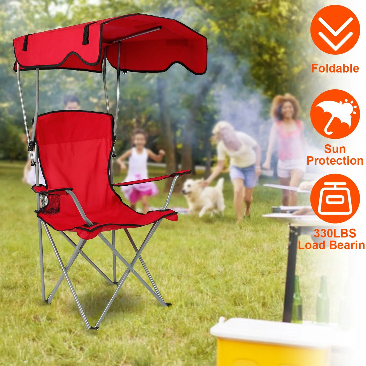Portable Foldable Beach Canopy Chair 330LBS G611