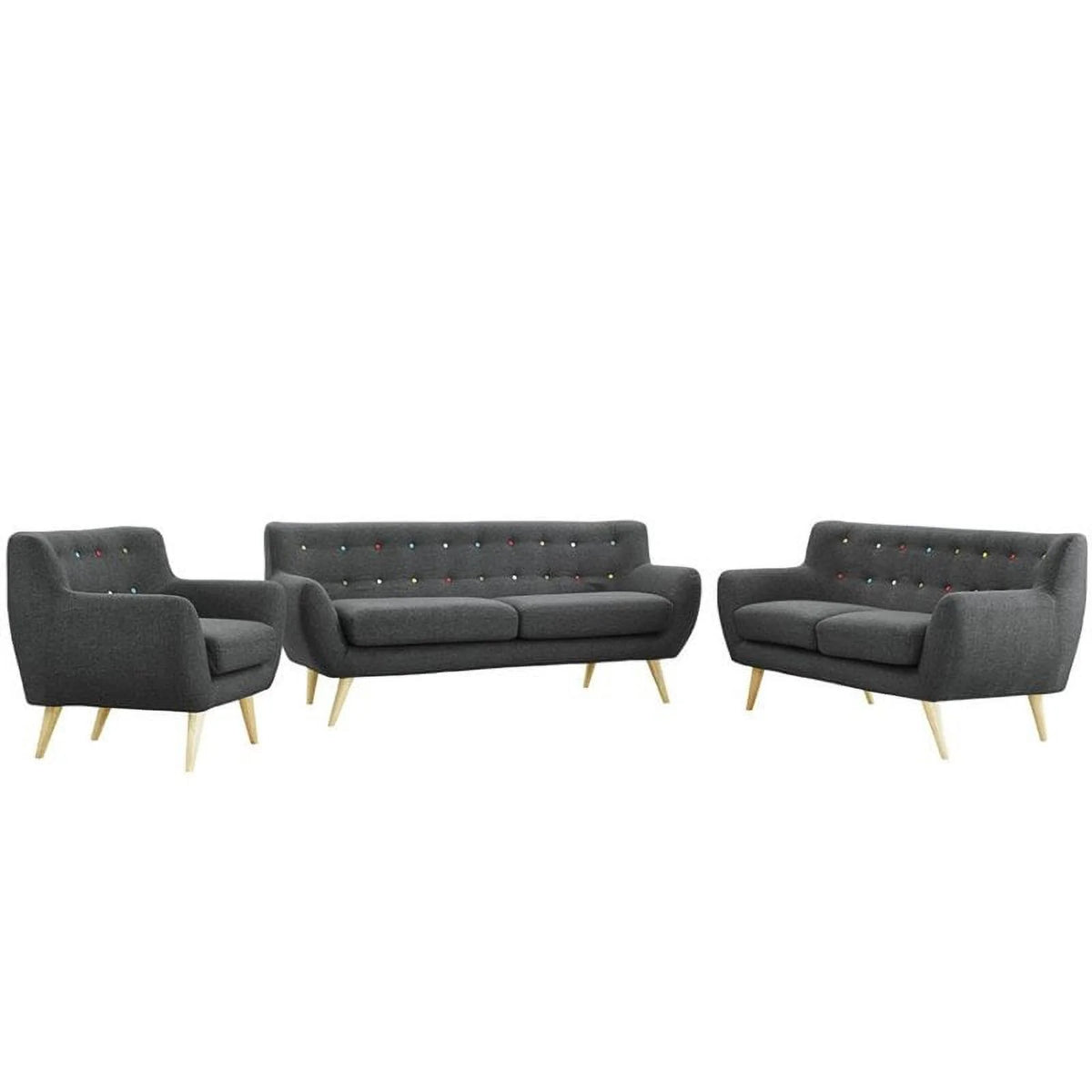 3 Piece Gray Sofa Set C382