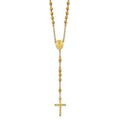 30" Stainless Steel Polished Rosary Necklace D6875