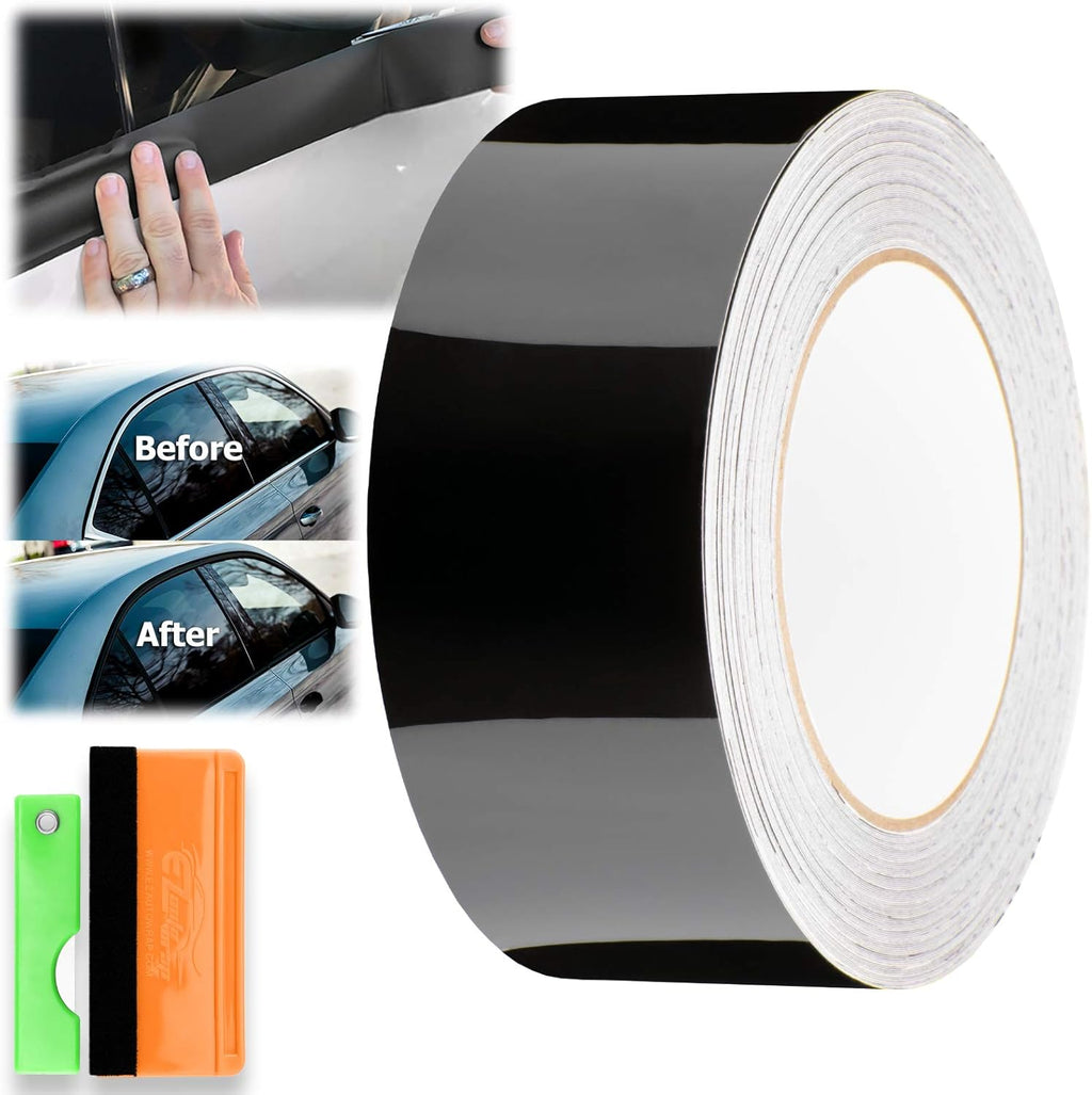 3D Carbon Fiber Black Vinyl Wrap Kit 2 x25Ft W9111