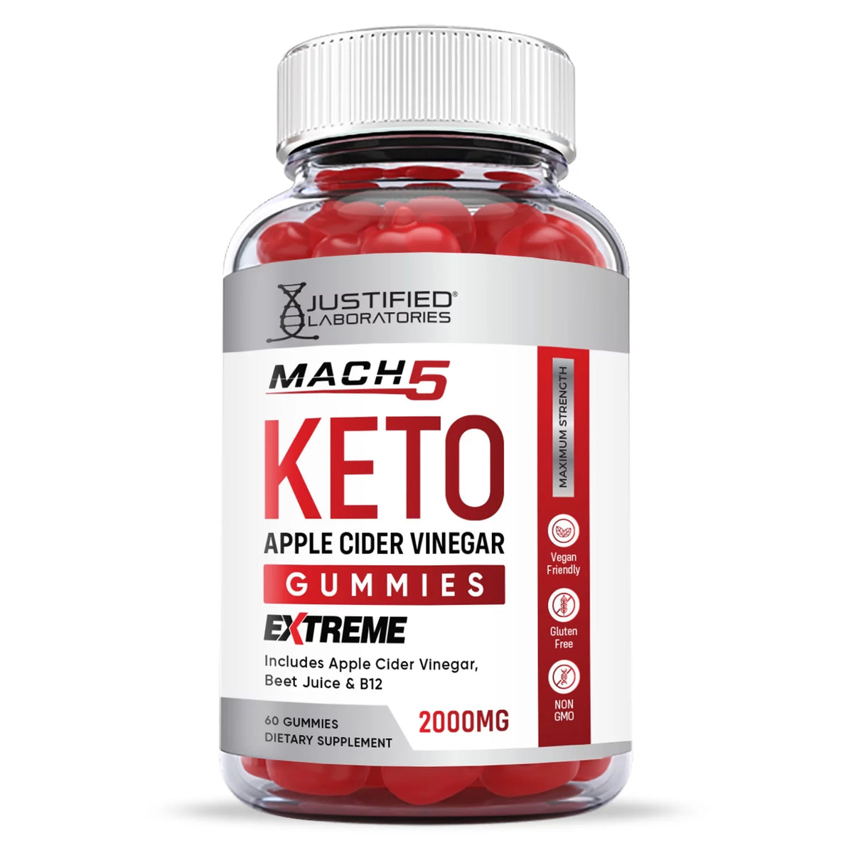 5 Pack 2000mg ACV Gummies Dietary Supplement Z1733