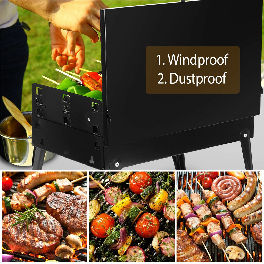 Portable Charcoal Grill Foldable BBQ Suitcase Grill G90450