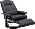 Grey PU Leather Recliner Chair with Footrest R70680