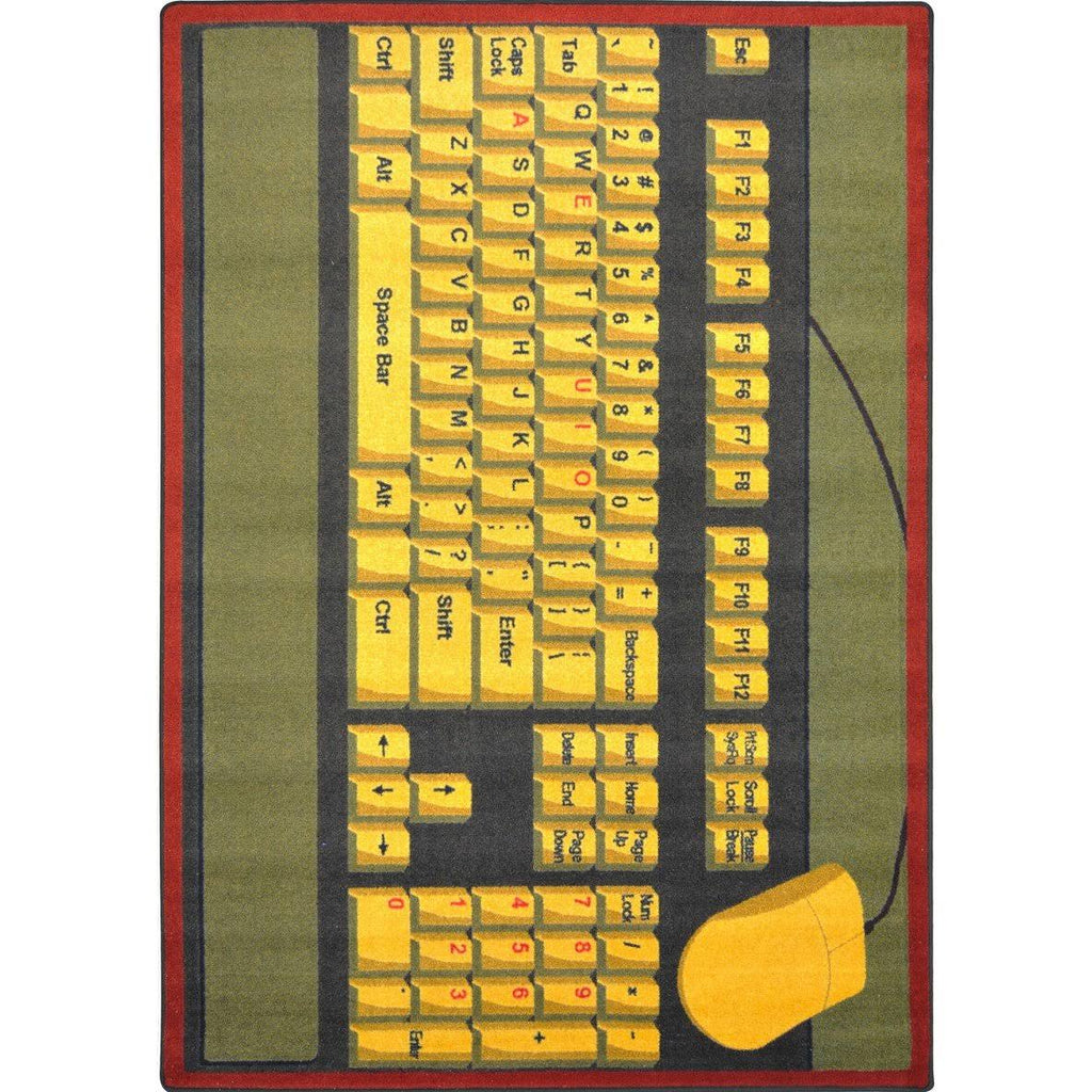 7'7"x22 Round Brown Keyboard Connection Rug Y4850