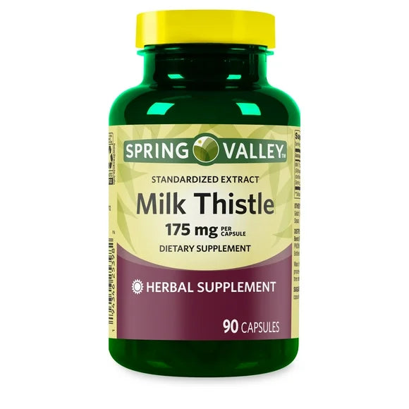 Milk Thistle Dietary Supplement Capsules, 175 mg, 90 Gelatin Capsules K822