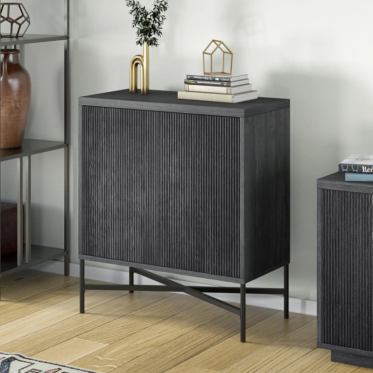 Charcoal Gray Accent Cabinet Z8616