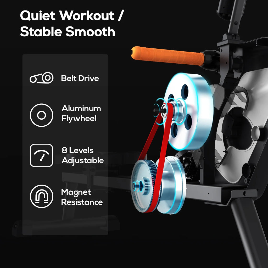 Foldable Magnetic Rowing Machine 8 Level Resistance V44080