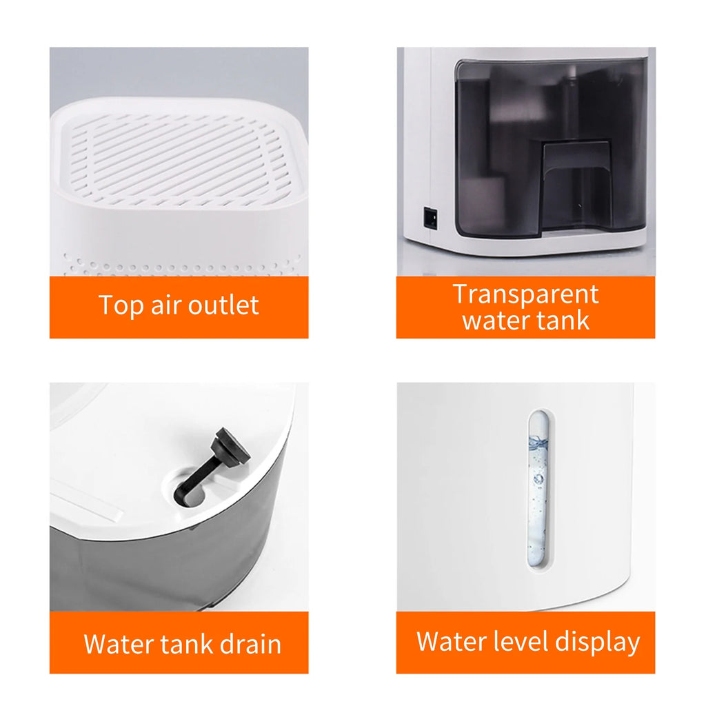 850mL Portable Dehumidifier with Auto-off U72343