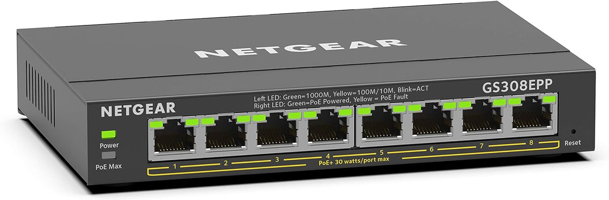 16-Port PoE Gigabit Ethernet Plus Switch with 15 x PoE+ @ 180W, 1 x 1G SFP Port H6315