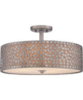 Four Light Semi-Flush Mount in Old Silver Finish B79187