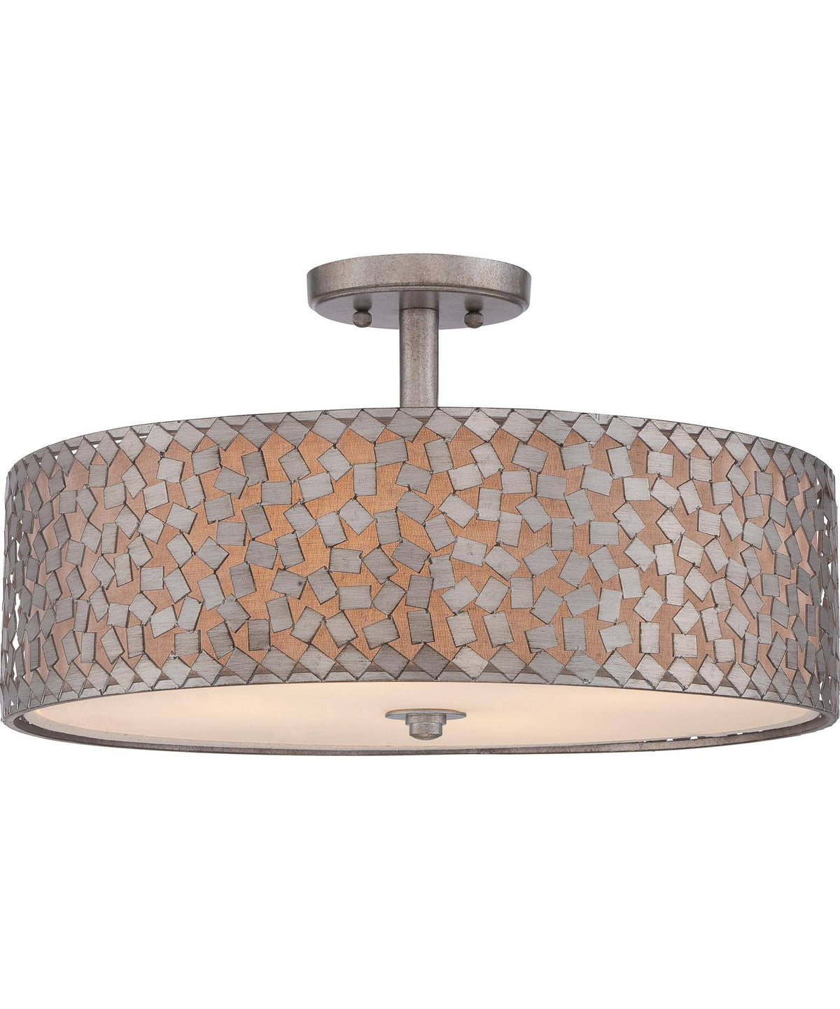 Four Light Semi-Flush Mount in Old Silver Finish B79187