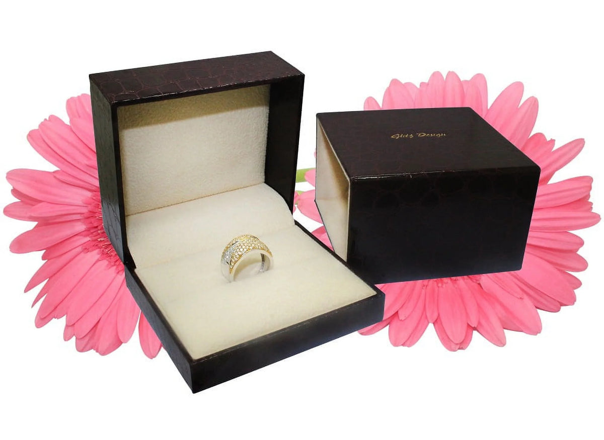14K Gold Diamond Wedding Ring Set 1.25 CT V436