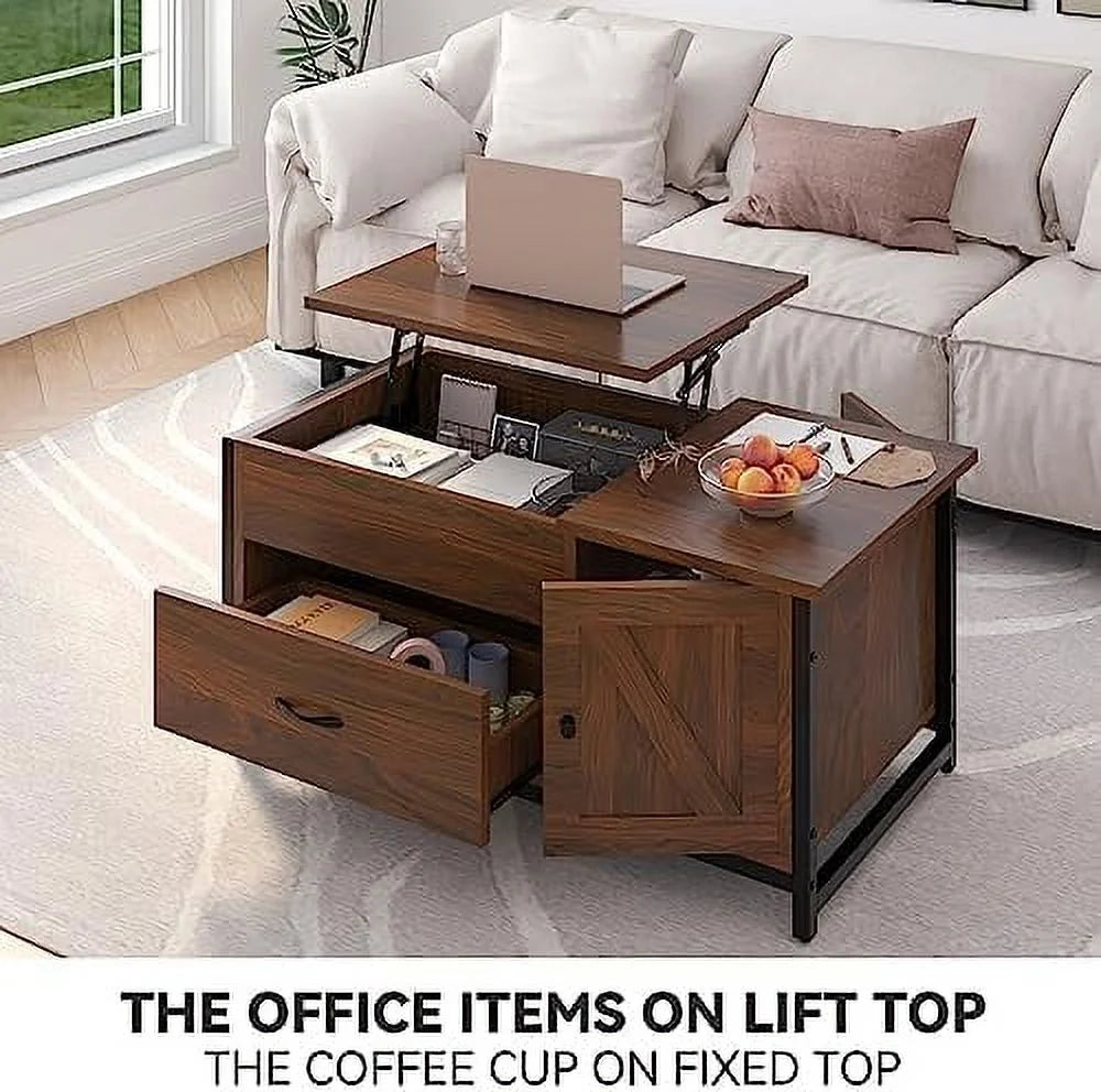 41.7" Lift Top Coffee Table with Drawer and Hidden Compartment H17169