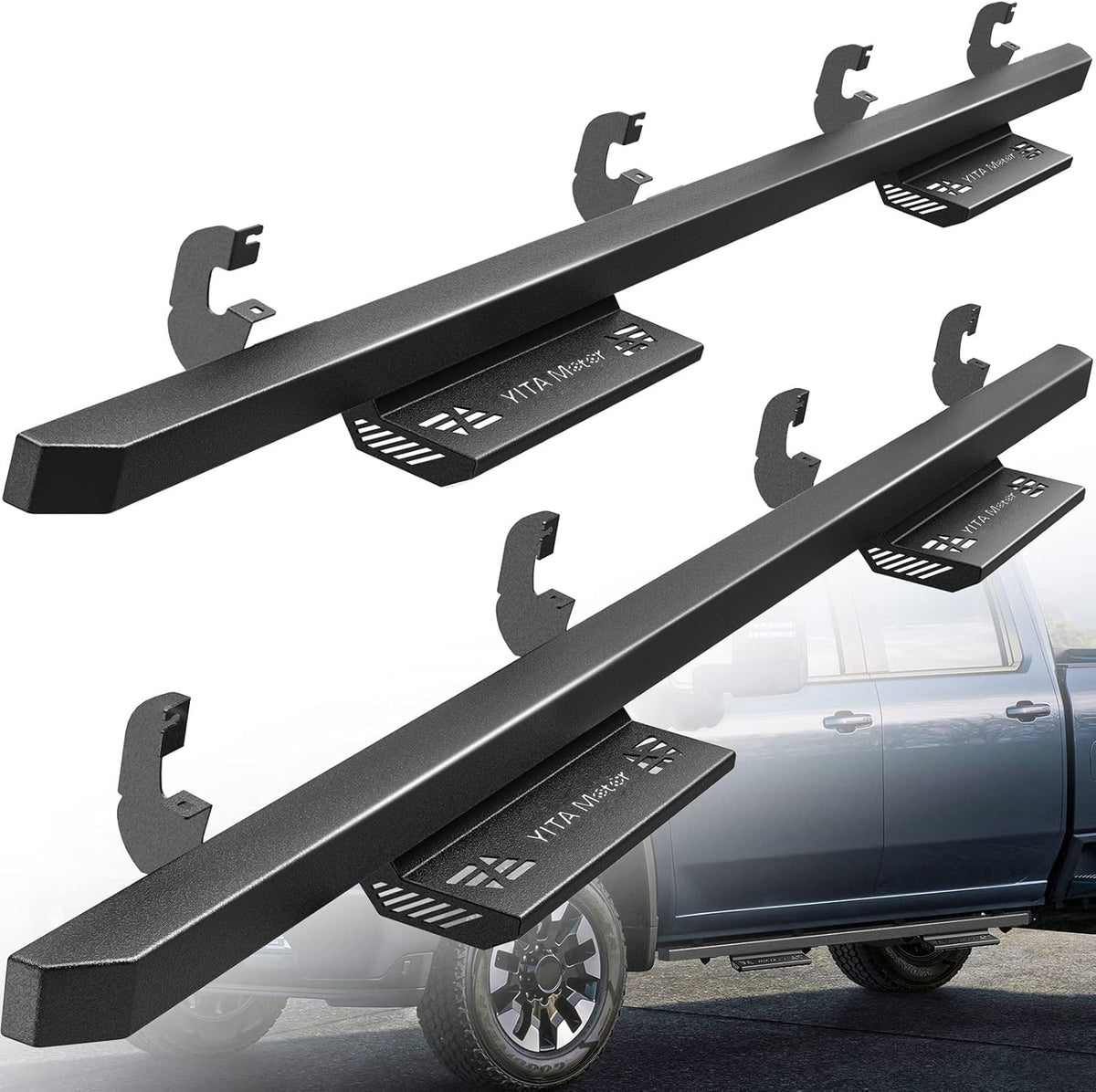 6 Inches Aluminum Running Boards Side Steps Nerf Bars Q82481