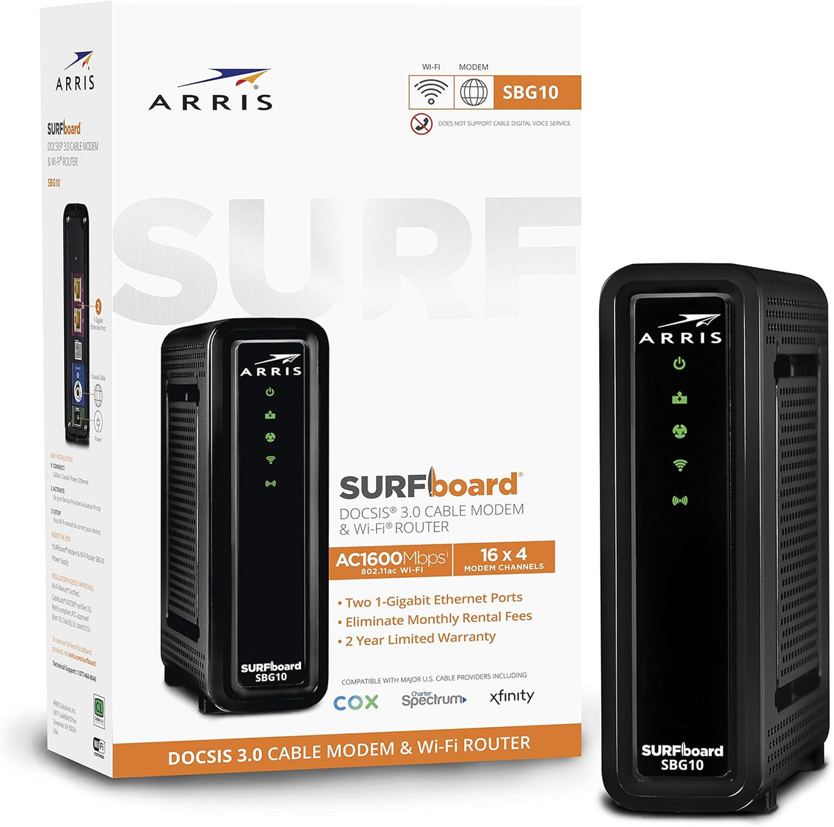 DOCSIS 3.0 Cable Modem & AC1600 Dual Band Wi-Fi Router C820732