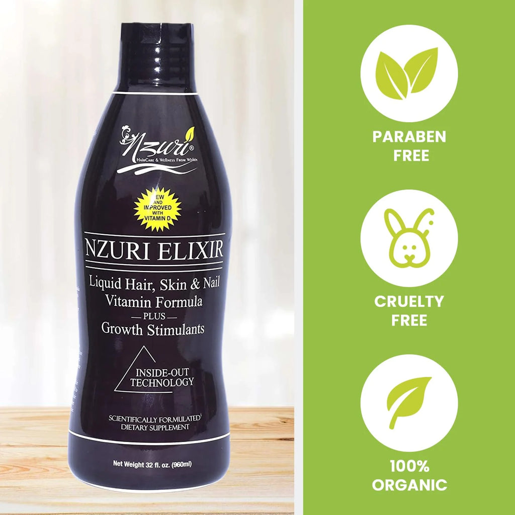 Hair Skin and Nails Vitamins with Biotin, Folate, and Vitamin D, 32 oz W937