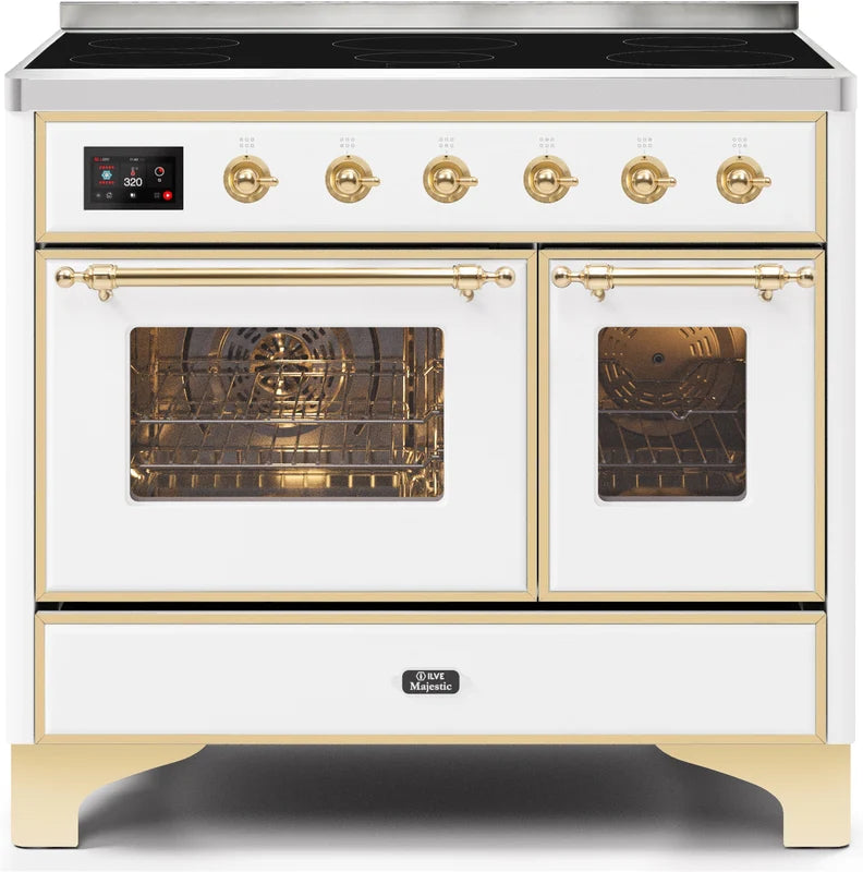 White Induction Range with Electric Oven S985
