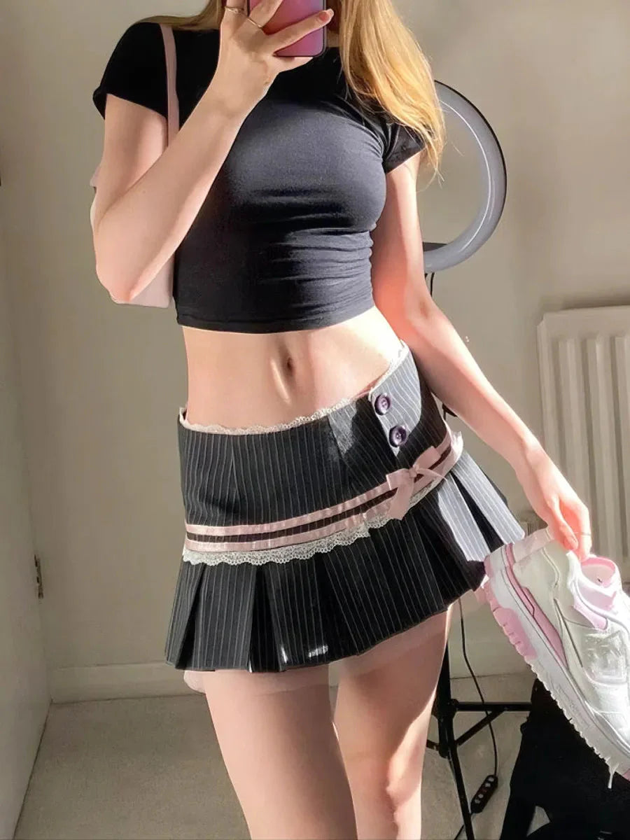 Stripped Ribbon Skirt N19396