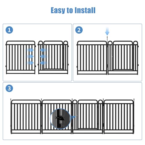 32 Inch 16 Panels Foldable Metal Dog Playpen with Doors V153