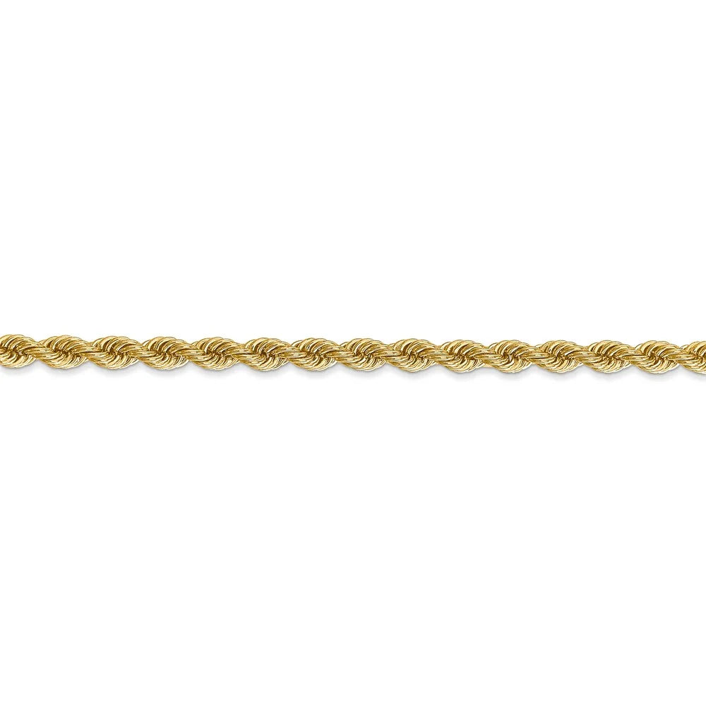 Real 14kt Yellow Gold 18 inch Rope Chain with Lobster Clasp W20499