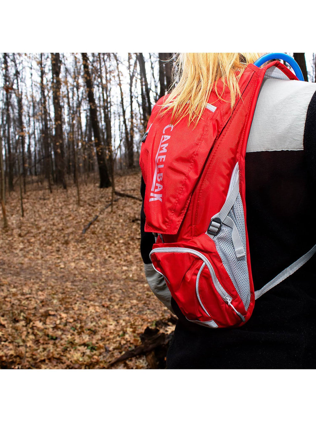 Racing Red Silver 5 Liter Hydration Backpack K442