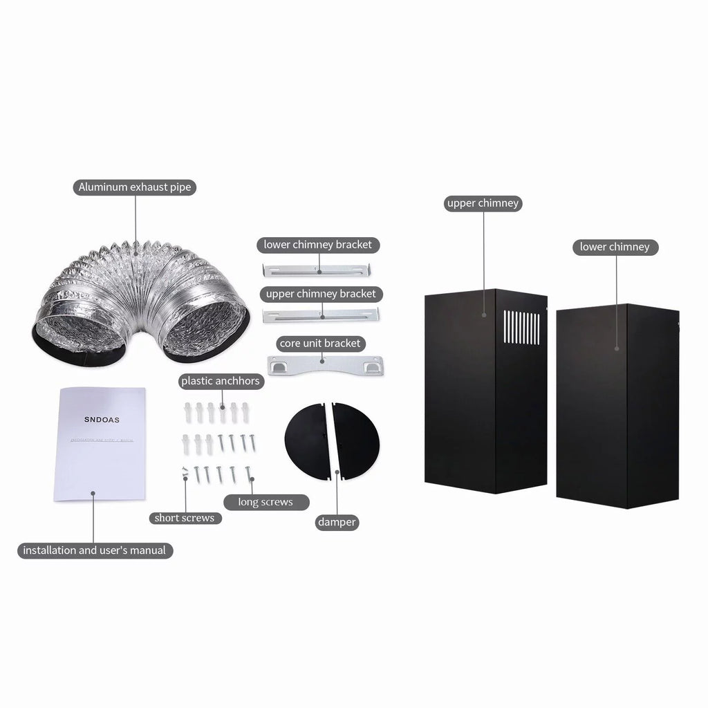24 inch Wall Mounted 450 CFM 3-Speed Range Hood S10840