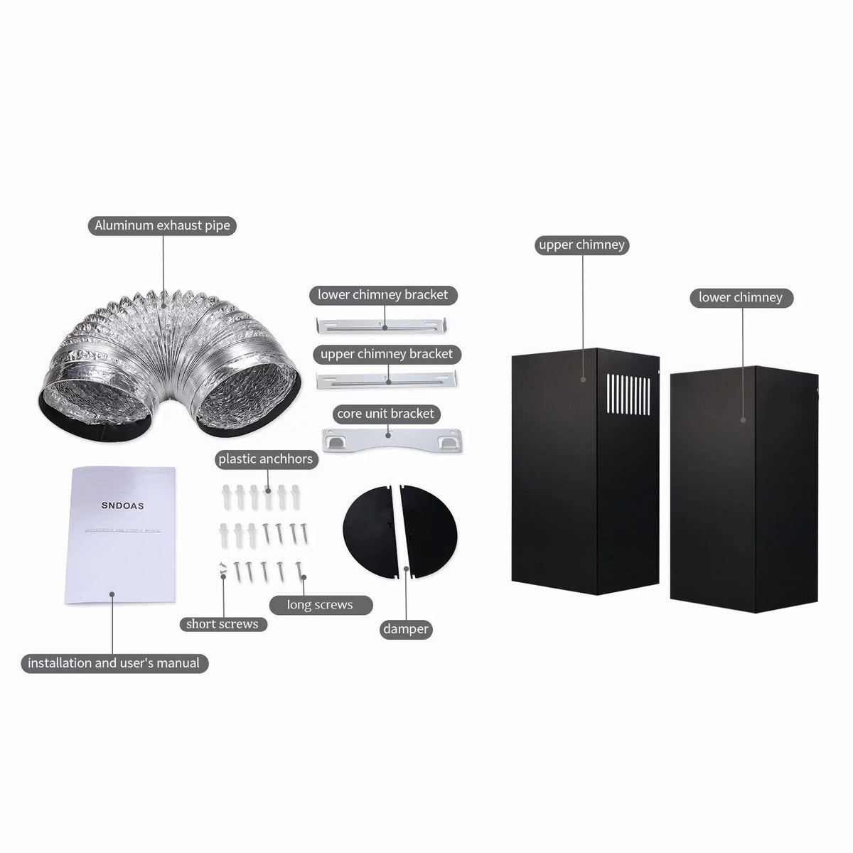 24 inch Wall Mounted 450 CFM 3-Speed Range Hood S10840