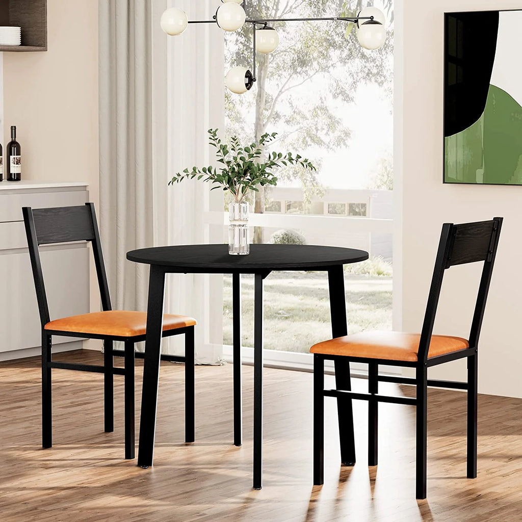 3 Piece Dining Table Set with Cushioned Chairs U256