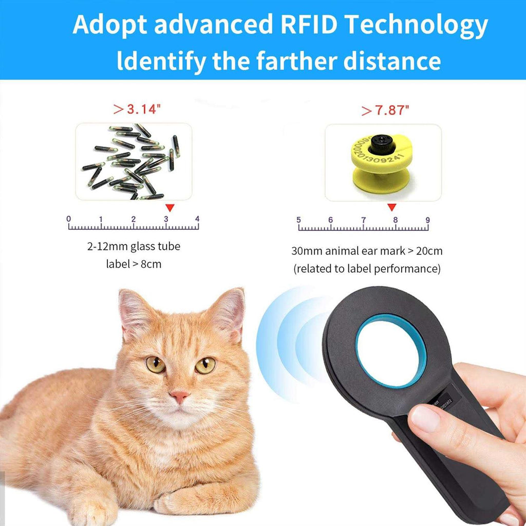 Pet Microchip Scanner Tag Reader W2996