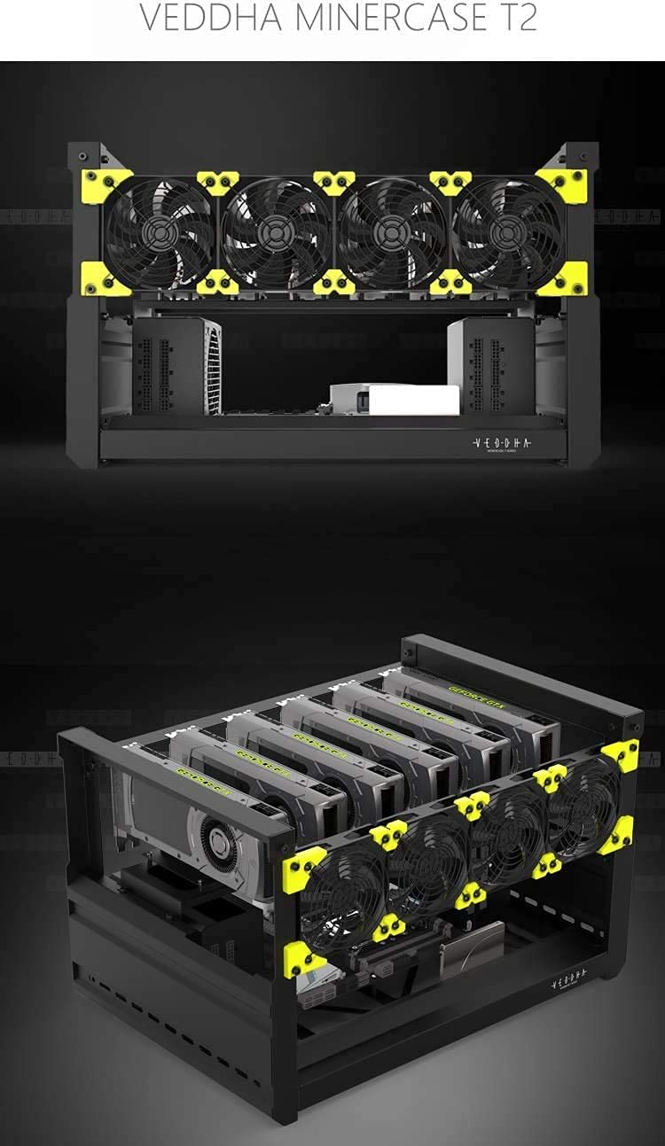 6/8 GPU Aluminum Open Air Frame Case Miner X37567