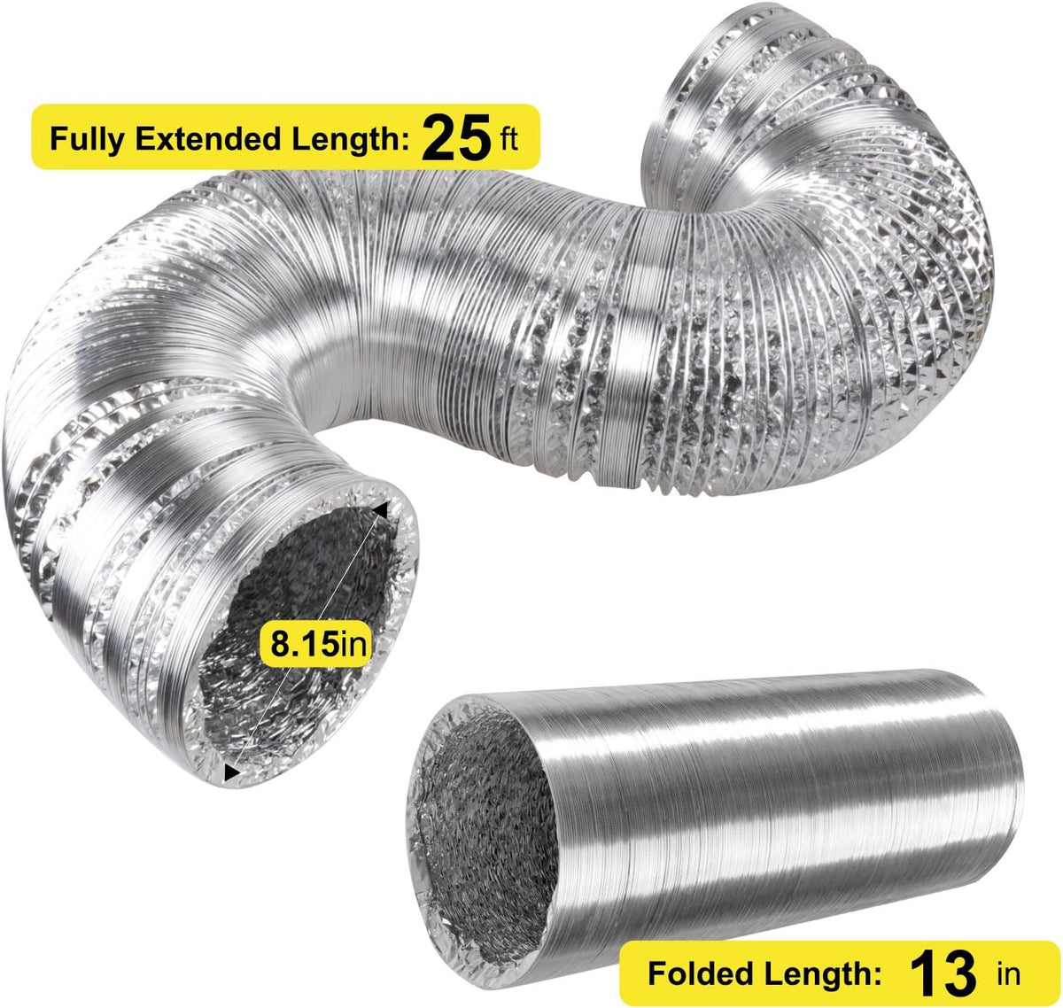 8 Inch 500 CFM Inline Fan with Carbon Filter and Ducting H119