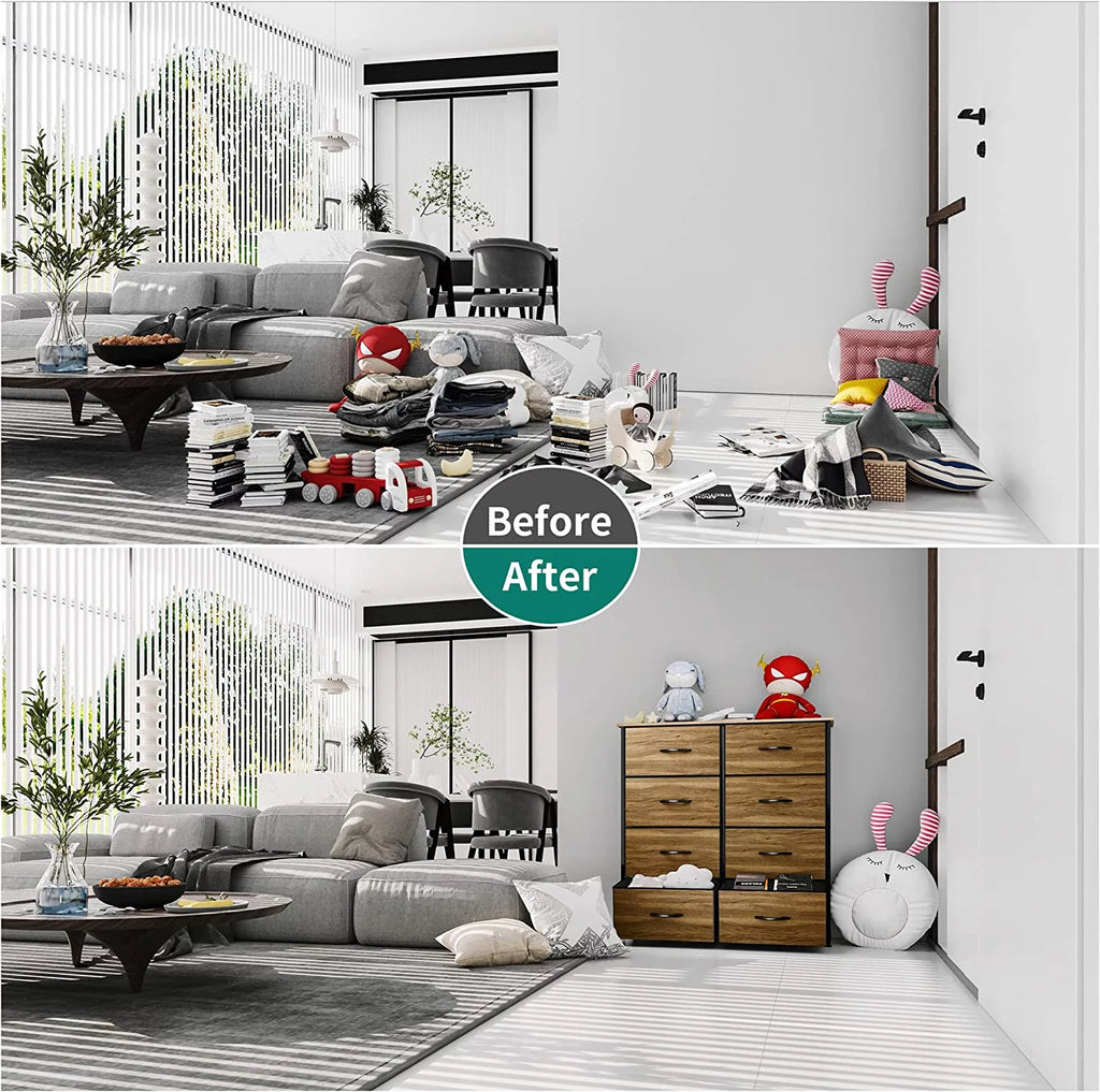 8 Drawer Fabric Dresser L434