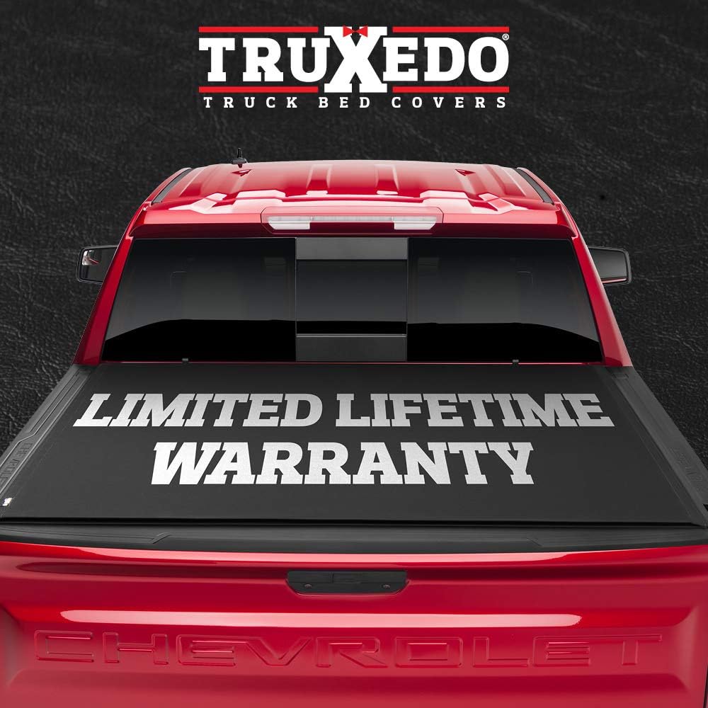 Soft Roll Up Truck Bed Tonneau Cover Black W671299
